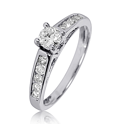 1 2 3 Carat T.W. Diamond Ladies  Engagement Ring 14K White Gold ST505W14KE