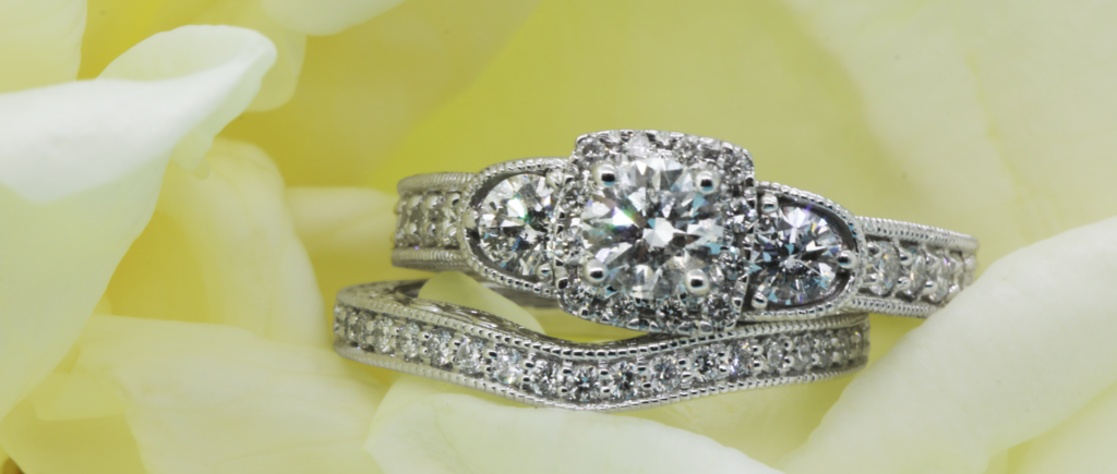 three-stone engagement ring