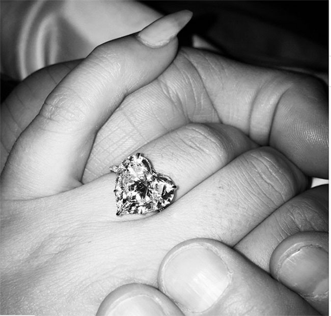Lady Gaga's heart shaped diamond engagement ring